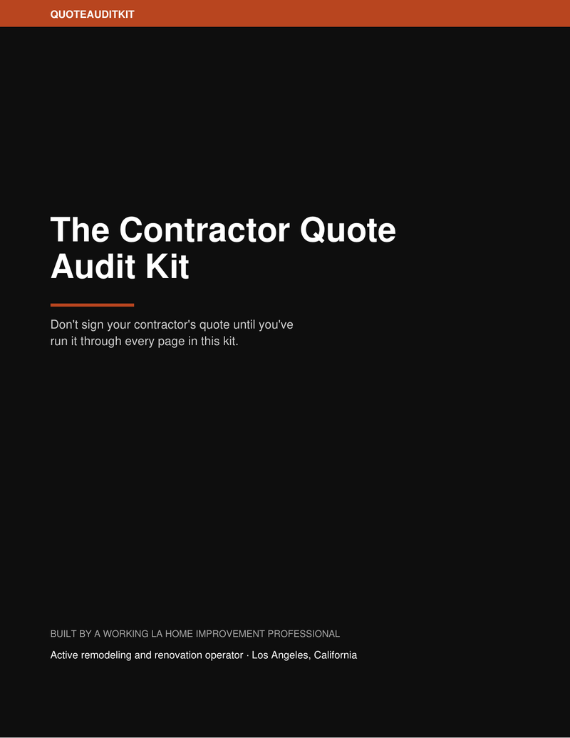 The Contractor Quote Audit Guide cover