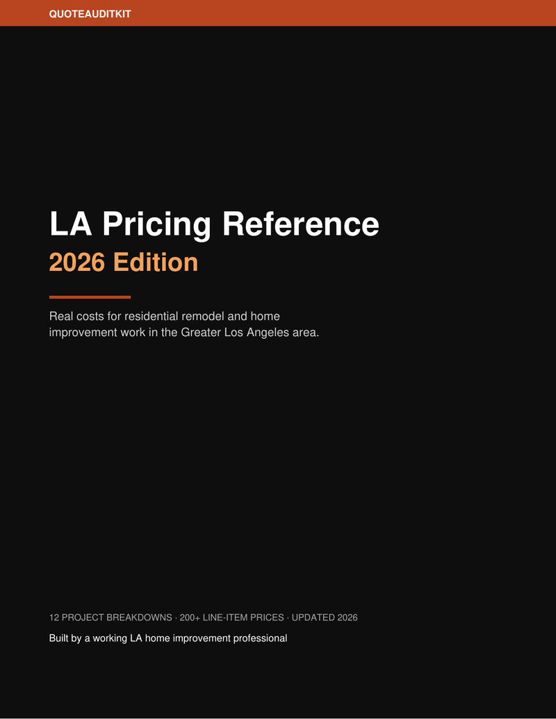 LA Pricing Reference 2026 cover