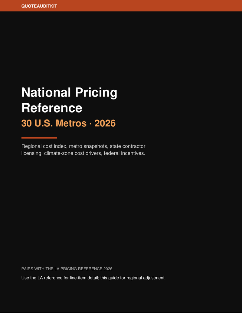 National Pricing Reference 2026 cover